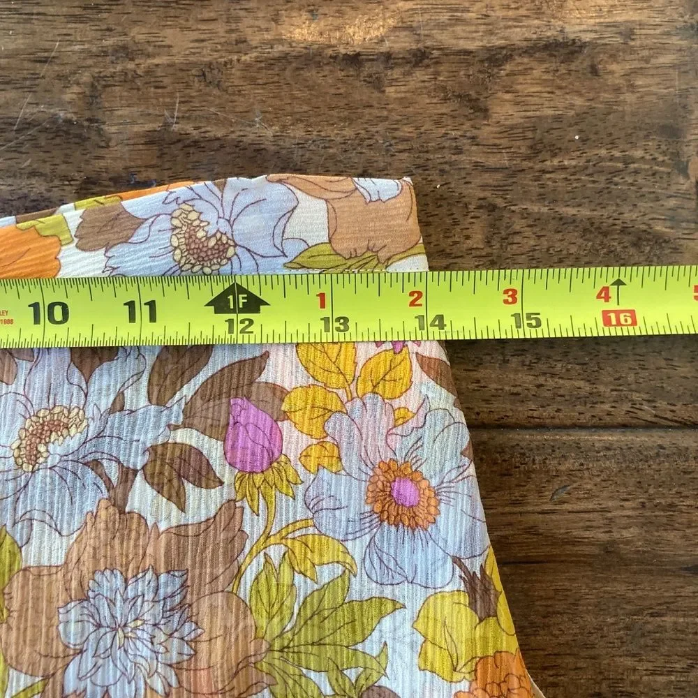 Veronica Beard  Stone Garden Floral Eleonora Midi Skirt Size 4 Pink Orange